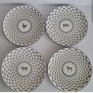 Adorable set of 4 Creative Co-op Plates